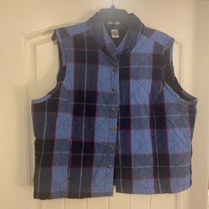 Rebecca Malone XL EUC Flannel Print Vest